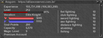 Signature for player Aragorn